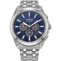 Citizen Mens Chronograph Stainless Steel Watch Сребърно Часовници