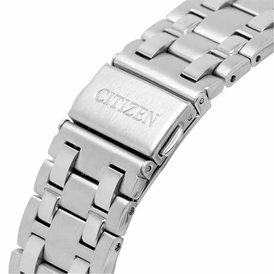 Citizen Mens Bracelet Stainless Steel Watch Сребърно Часовници