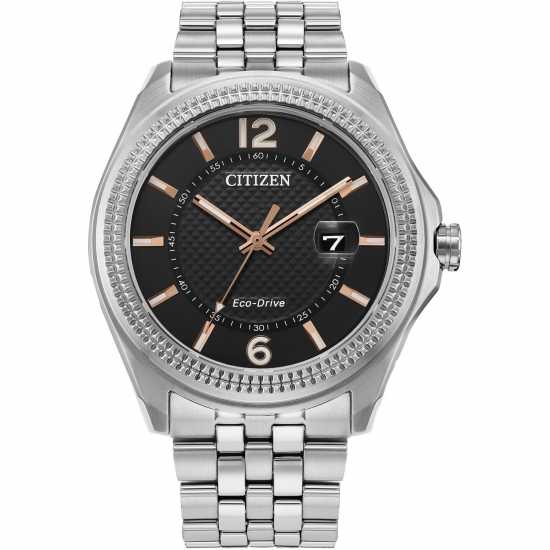 Citizen Mens Bracelet Stainless Steel Watch Сребърно Часовници