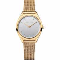 Bering Slim Stainless Steel Classic Analogue Quartz Watch Злато Часовници