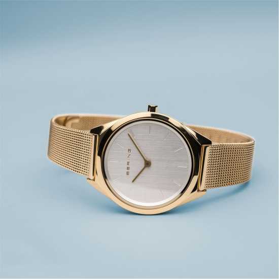 Bering Slim Stainless Steel Classic Analogue Quartz Watch Злато Часовници