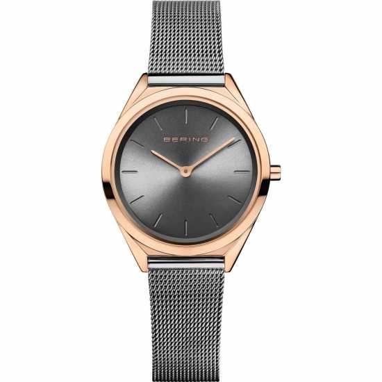 Bering Slim Stainless Steel Classic Analogue Quartz Watch Рс Злато Часовници