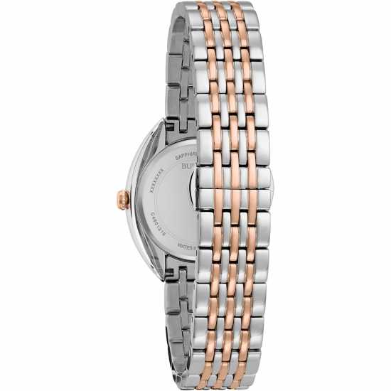 Bulova Two-Tone Steel And Rose Plate Classic Quartz Watch  Часовници