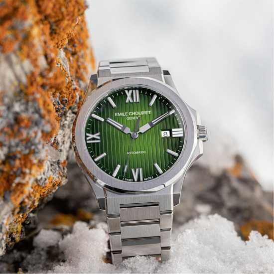 Emile Chouriet Cliff Stainless Steel Luxury Watch Сребърно Часовници