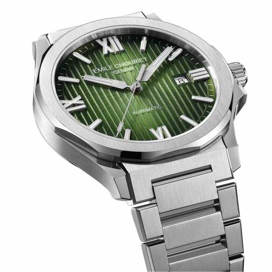 Emile Chouriet Cliff Stainless Steel Luxury Watch Сребърно Часовници