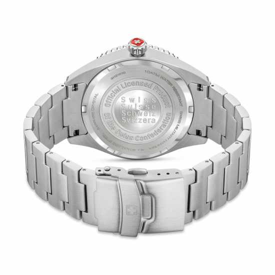 Swiss Military Hanowa Stainless Steel Sports Analogue Quartz Watch Сребърно Часовници