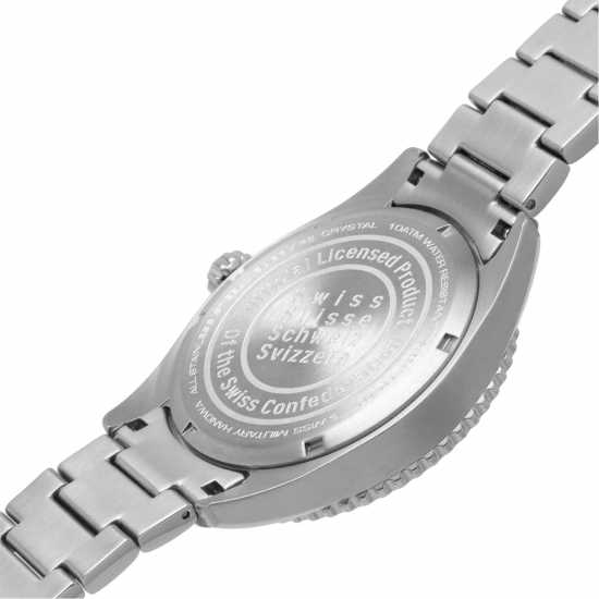 Swiss Military Hanowa Stainless Steel Sports Analogue Quartz Watch Сребърно Часовници