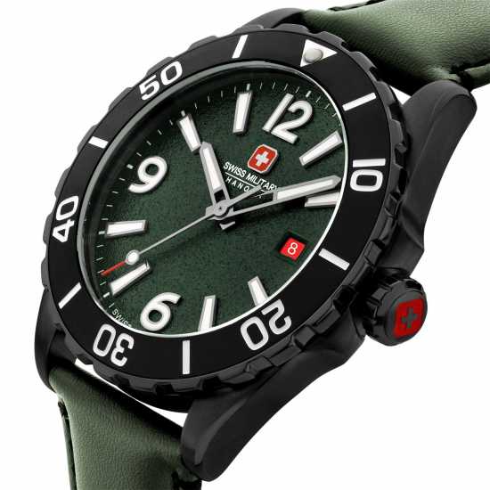 Swiss Military Hanowa Peak Stainless Steel Sports Analogue Watch Зелено Часовници