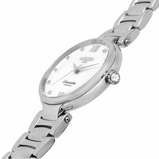 Roamer Diamonds Stainless Steel Luxury Watch Сребърно Часовници