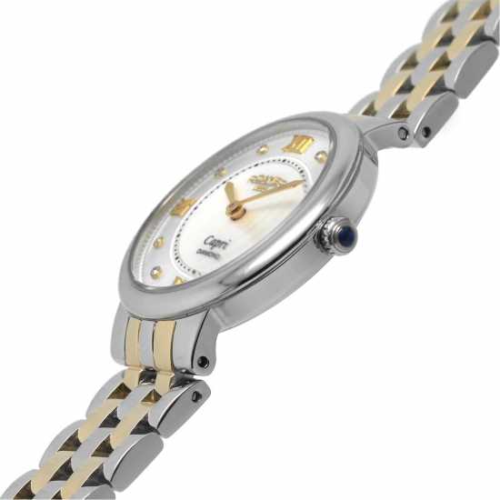 Roamer Diamonds Plated Stainless Steel Luxury Watch Две-Три Злато Часовници