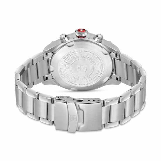 Swiss Military Hanowa Stainless Steel Sports Analogue Watch Сребърно Часовници