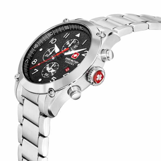 Swiss Military Hanowa Stainless Steel Sports Analogue Watch Сребърно Часовници