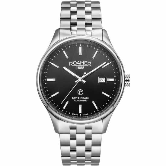 Roamer Black Dial Steel Bracelet Luxury Watch  Часовници