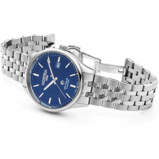 Roamer Blue Dial Steel Bracelet Luxury Watch  Часовници