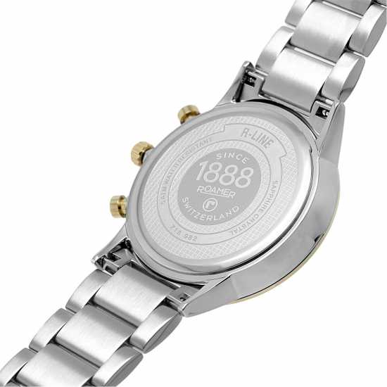 Roamer Multi Function Stainless Steel Luxury Watch Две-Три Злато Часовници