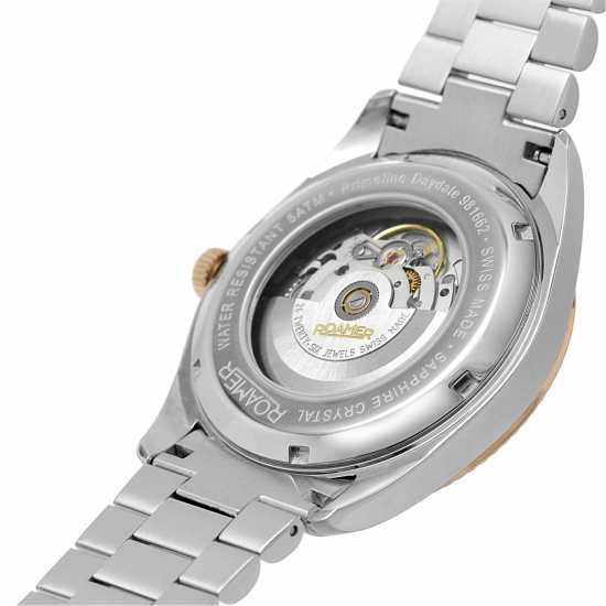 Roamer Day Date Stainless Steel Luxury Watch Дв-Тн Рс Часовници