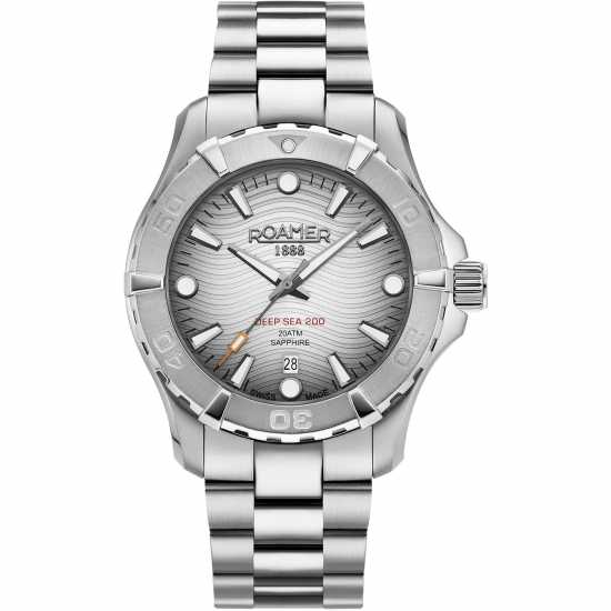 Roamer Sea 200 Stainless Steel Luxury Analogue Watch Сребърно Часовници