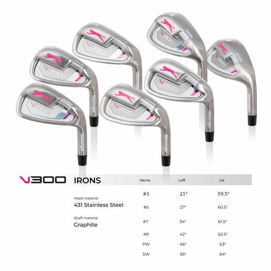 Slazenger Ladies V300 Golf Iron Graphite Shaft  Голф пълна разпродажба