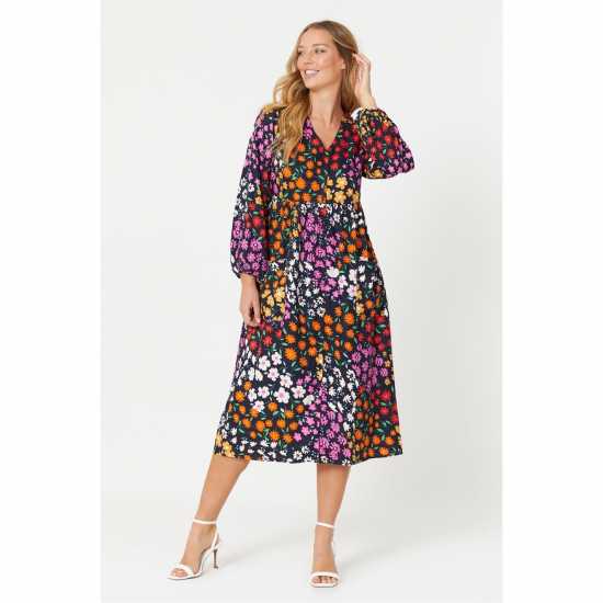 Средна Рокля Be You Floral Midi Dress  Дамски поли и рокли