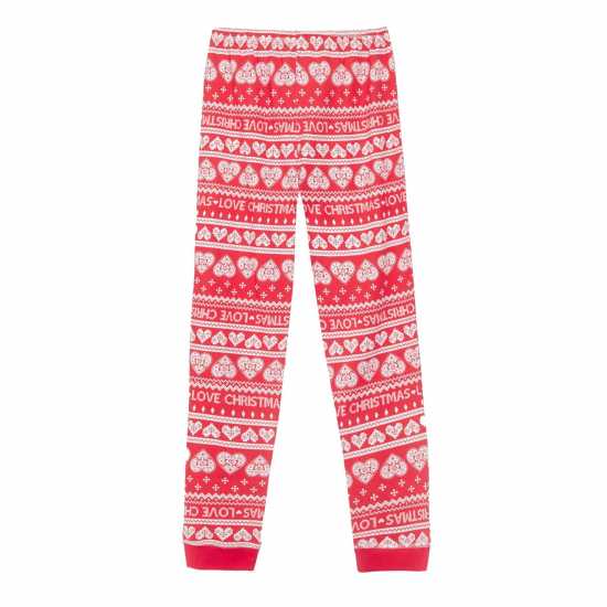 Studio Older Girls Love Christmas Pyjama Set Червено Мъжки пижами