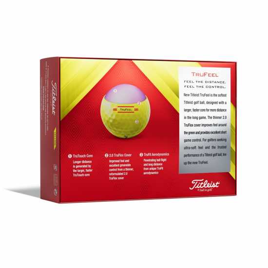 Titleist 2022 Trufeel Golf Balls (12-Ball Pack) Жълто Голф топки