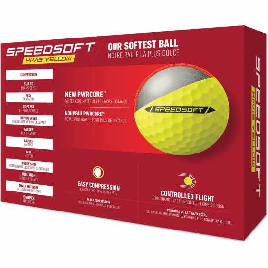 Taylormade Speedsoft 00 Жълто Голф топки