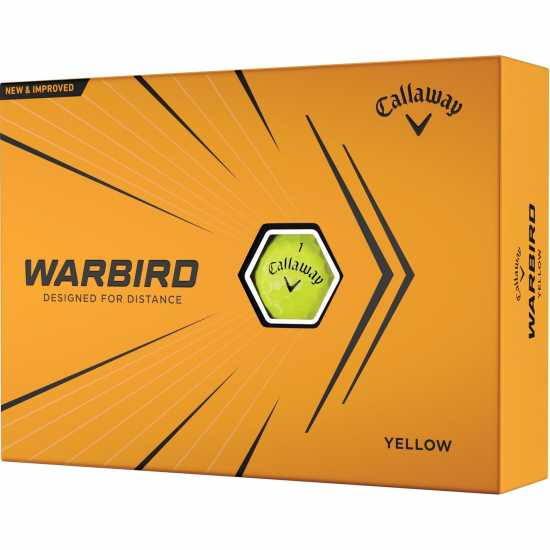 Callaway Warbird Жълто 12 броя Голф топки