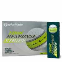 Taylormade Resp Stripe 10 Wht/Grn Голф топки