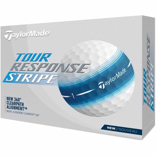 Taylormade Resp Stripe 10 Wht/Blu Голф топки