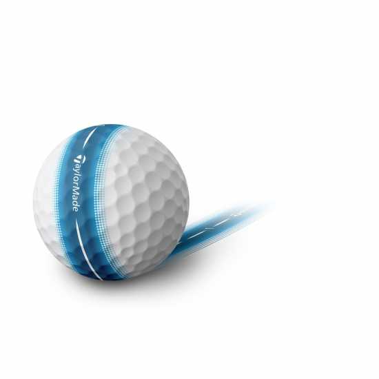 Taylormade Resp Stripe 10 Wht/Blu Голф топки