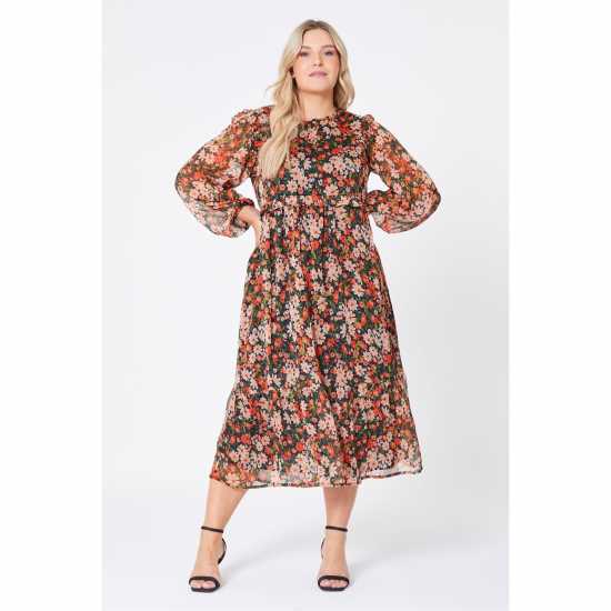 Средна Рокля Be You Floral Midi Dress  