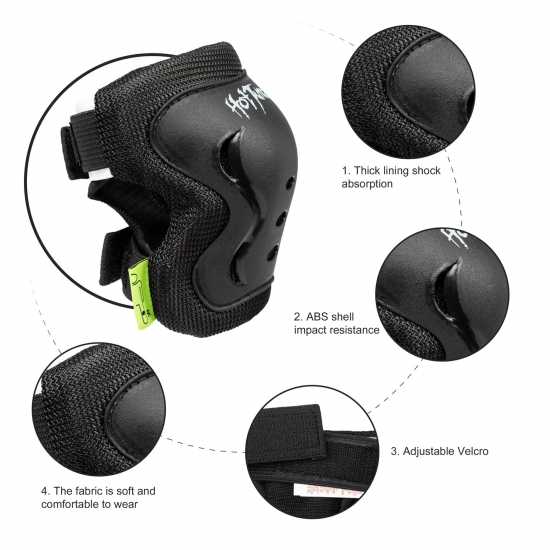 Hot Tuna Knee Pads Elbow Pad Wrist Guards Protective Gear Set Black Детски ролкови кънки