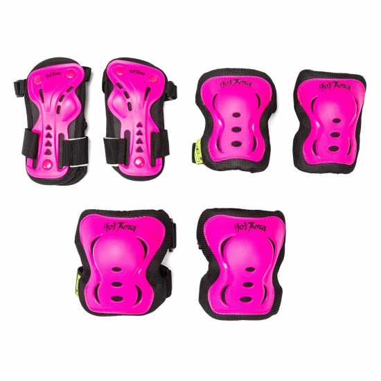 Hot Tuna Knee Pads Elbow Pad Wrist Guards Protective Gear Set Pink Детски ролкови кънки