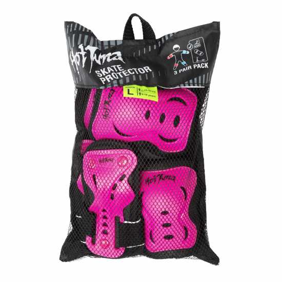 Hot Tuna Knee Pads Elbow Pad Wrist Guards Protective Gear Set Pink Детски ролкови кънки