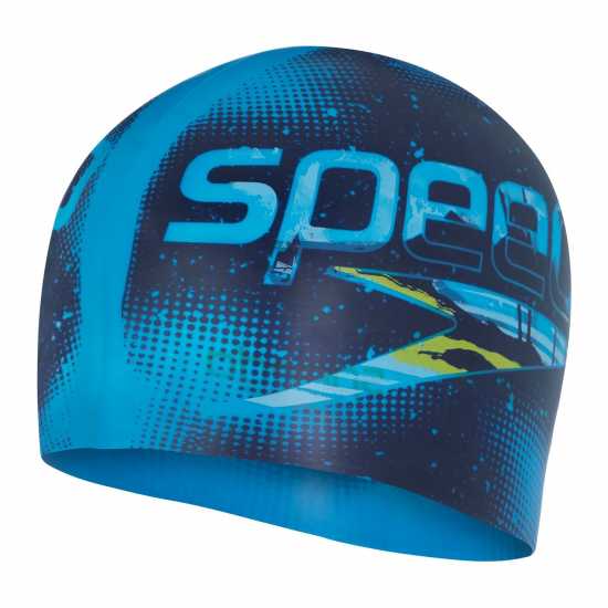 Speedo Reversible Slogan Cap Juniors  Детски бански и бикини