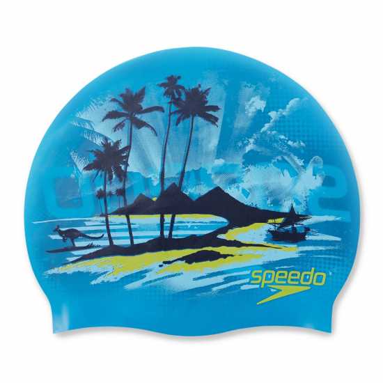 Speedo Reversible Slogan Cap Juniors  Детски бански и бикини