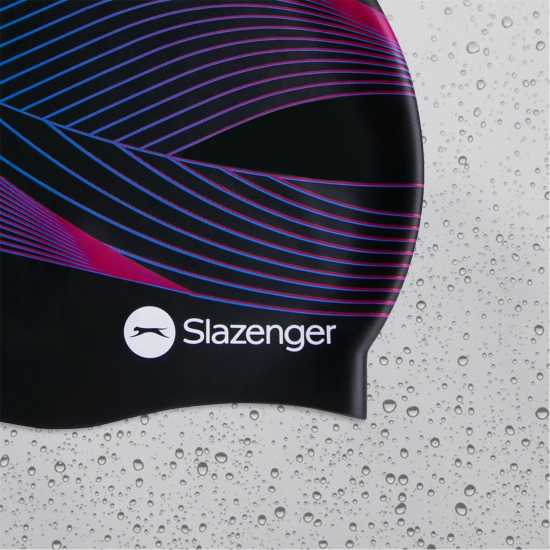 Slazenger Print Swim Cap Черно/Розово/Синьо Дамски бански