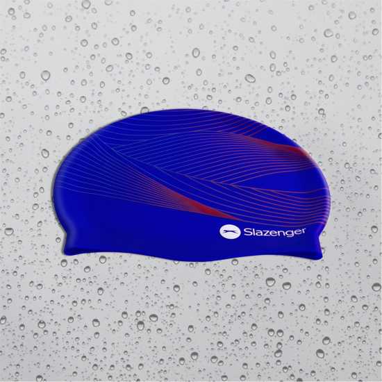 Slazenger Print Swim Cap Черно/Жълто/Зелено Дамски бански