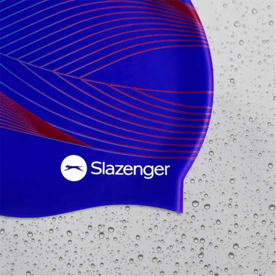 Slazenger Print Swim Cap Черно/Жълто/Зелено Дамски бански