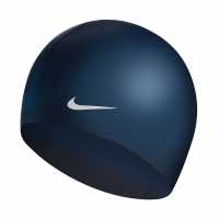 Nike Силиконова Плувна Шапка Solid Silicone Swimming Cap Midnight Navy Дамски бански