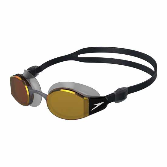 Speedo Mariner Pro Mirror Goggles Черно/Злато Плувни очила и шапки