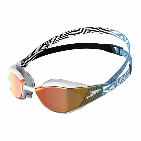 Speedo Fast Skin Hyper Elite Mirror Goggles Син/Черен/Бял 