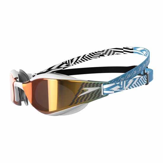 Speedo Fast Skin Hyper Elite Mirror Goggles Син/Черен/Бял 