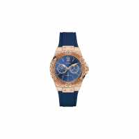 Guess Rose Gold Watch With Blue Strap  Часовници