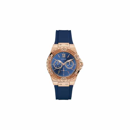 Guess Rose Gold Watch With Blue Strap  Часовници