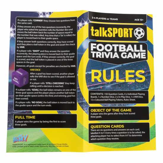 Big Sky Games Talksport Football Trivia Game  Подаръци и играчки