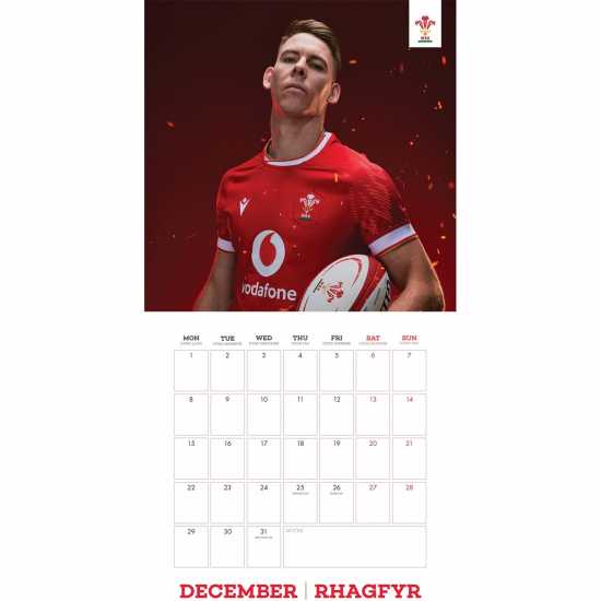 Grange Team Calendar25 51 Уелс Ръгби Футболни аксесоари