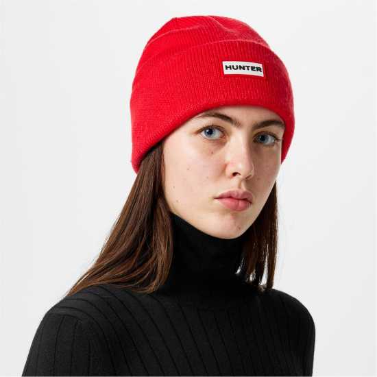 Hunter Play Essential Cuff Beanie Лого Червено 