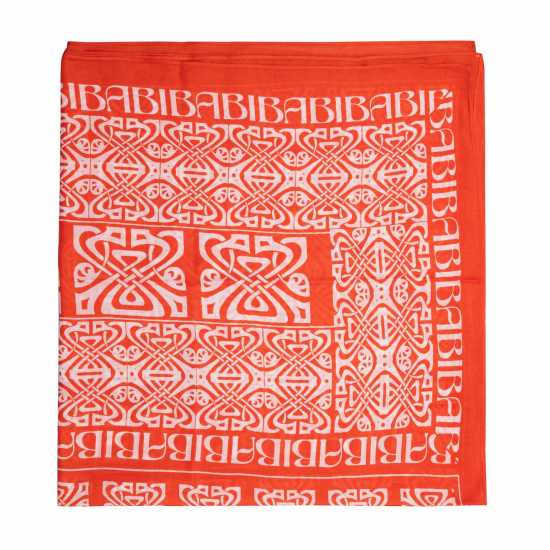 Biba Шал С Лого Blair Logo Scarf Оранжево/Бяло Зимни аксесоари