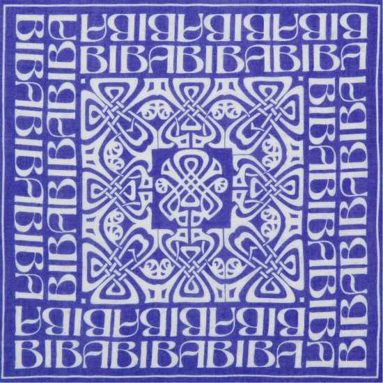 Biba Шал С Лого Blair Logo Scarf Синьо/Бяло Зимни аксесоари